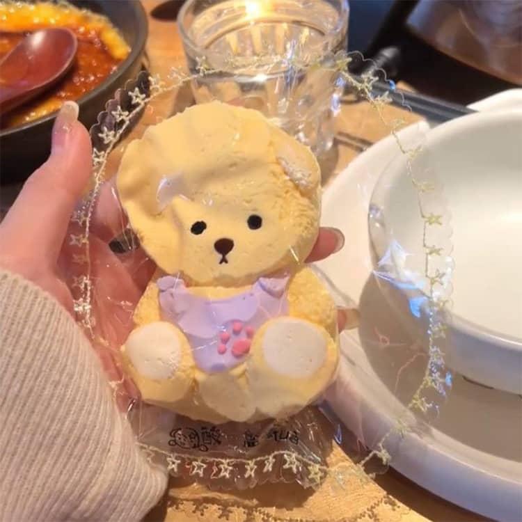 スクイーズ 動物 アニマル ふわふわ 低反発 もちもち くま おもちゃ 袋