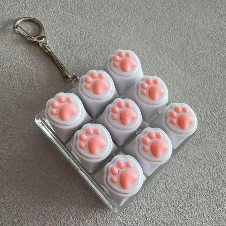 肉球 キーボードキーホルダー フィジェットトイ ねこ 猫 メカニカル タクタイル スイッチ ミニキーボード マルチカラー ストレスリリーフ フォーカス |  | 33