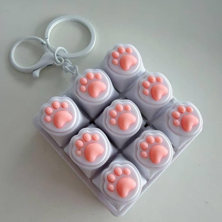 肉球 キーボードキーホルダー フィジェットトイ ねこ 猫 メカニカル タクタイル スイッチ ミニキーボード マルチカラー ストレスリリーフ フォーカス |  | 34
