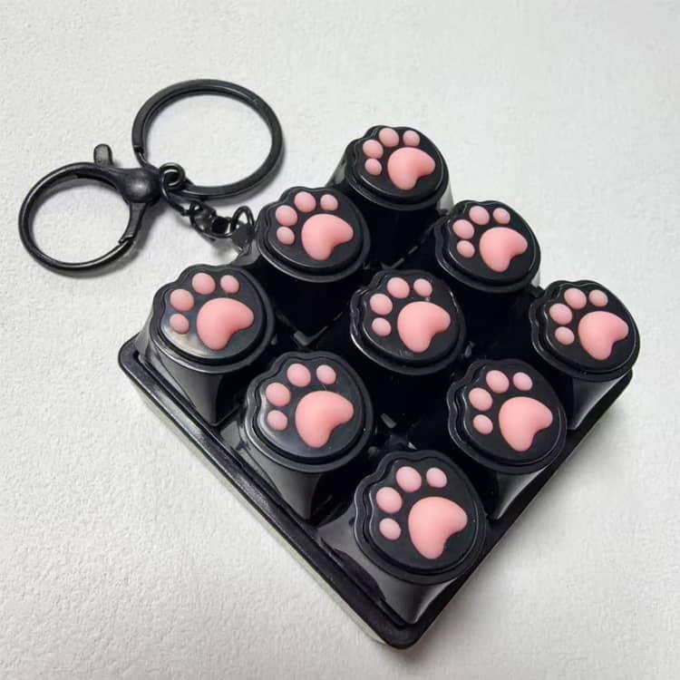 肉球 キーボードキーホルダー フィジェットトイ ねこ 猫 メカニカル タクタイル スイッチ ミニキーボード マルチカラー ストレスリリーフ フォーカス |  | 24