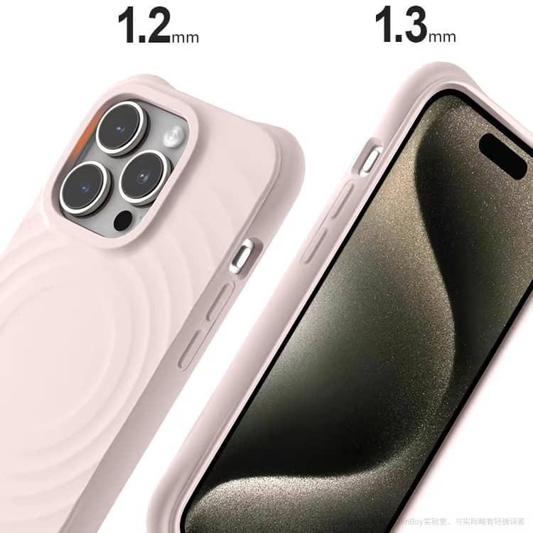 iPhone 17 ケース MagSafe対応 ウェーブ 波紋 シリコン iPhoneケース