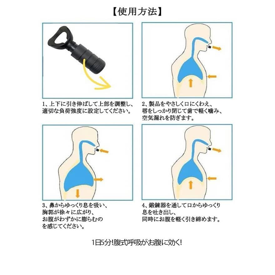 腹式呼吸グッズ 体幹 肺活量 鍛える ロングブレス ダイエット 器具