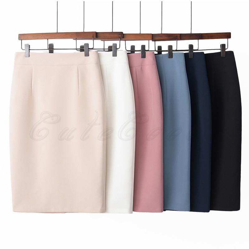 タイトスカート21年春新作ペンシルスカートレディース膝丈/膝下無地ボトムスハイウエストフォーマル美脚通勤ビジネス仕事 |  | 08