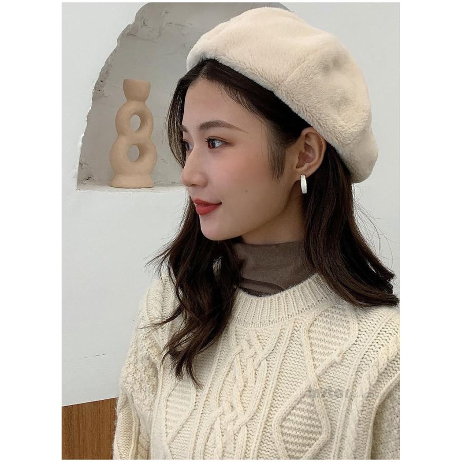 レディースベレー帽冬物秋冬ベーレ帽子暖無地きれいめフェルトカラフル |  | 11