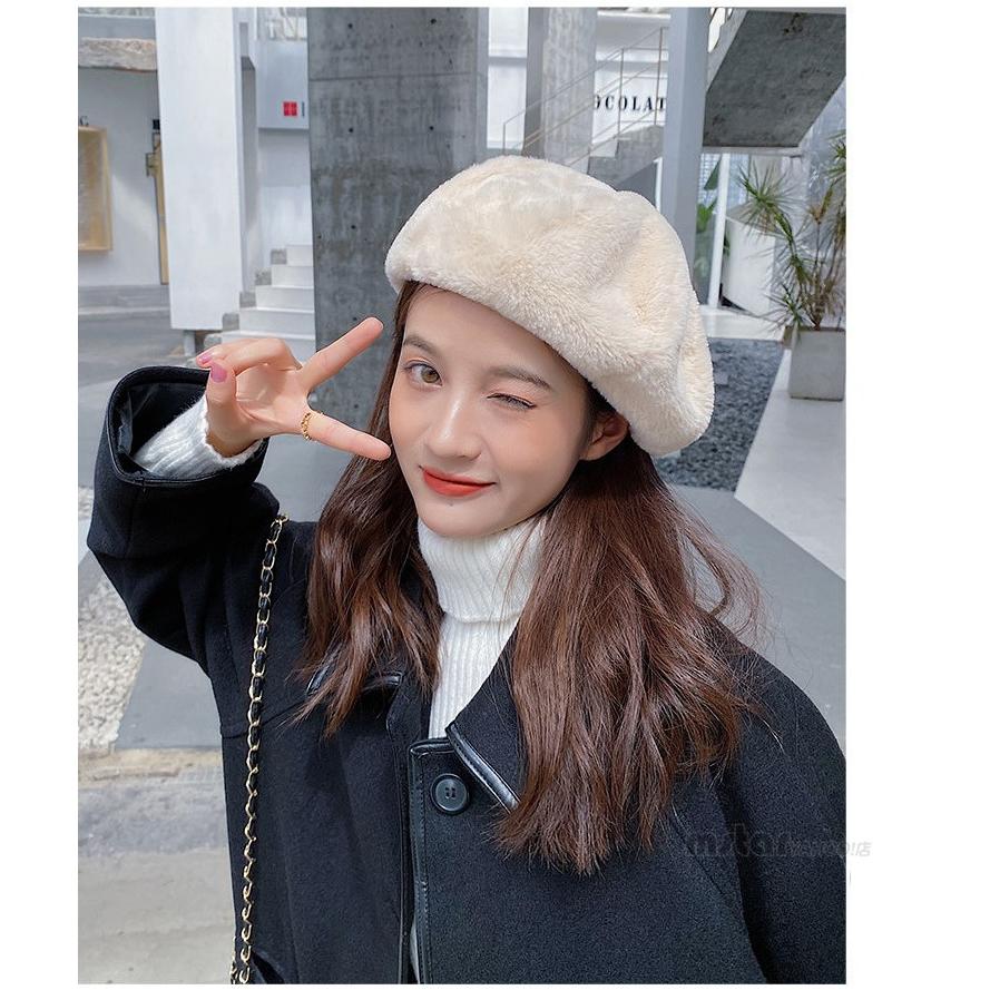 レディースベレー帽冬物秋冬ベーレ帽子暖無地きれいめフェルトカラフル |  | 14