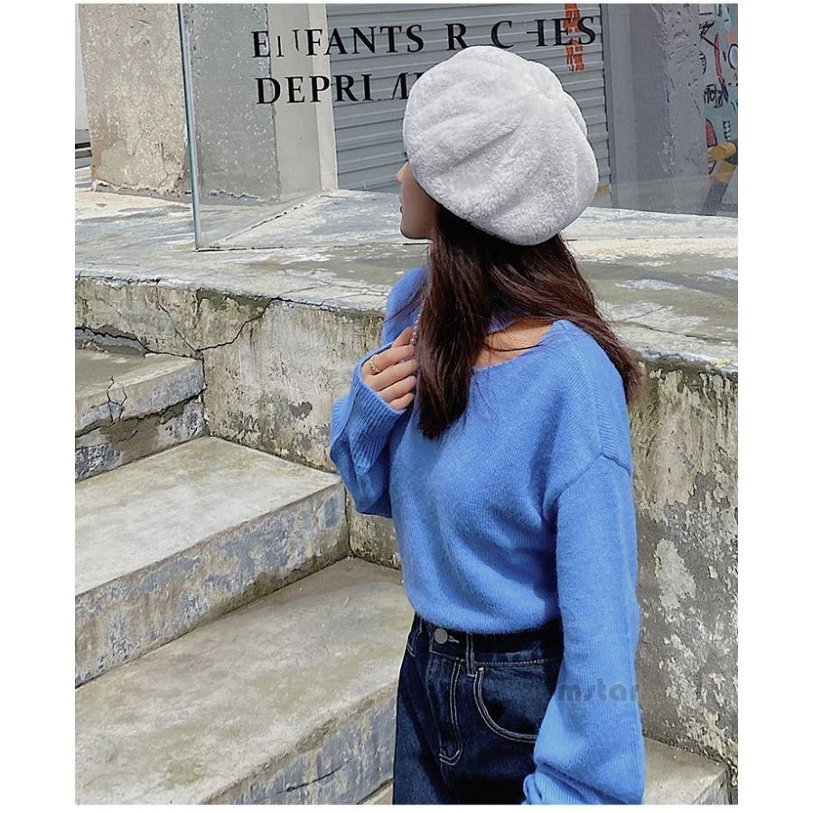 レディースベレー帽冬物秋冬ベーレ帽子暖無地きれいめフェルトカラフル |  | 17