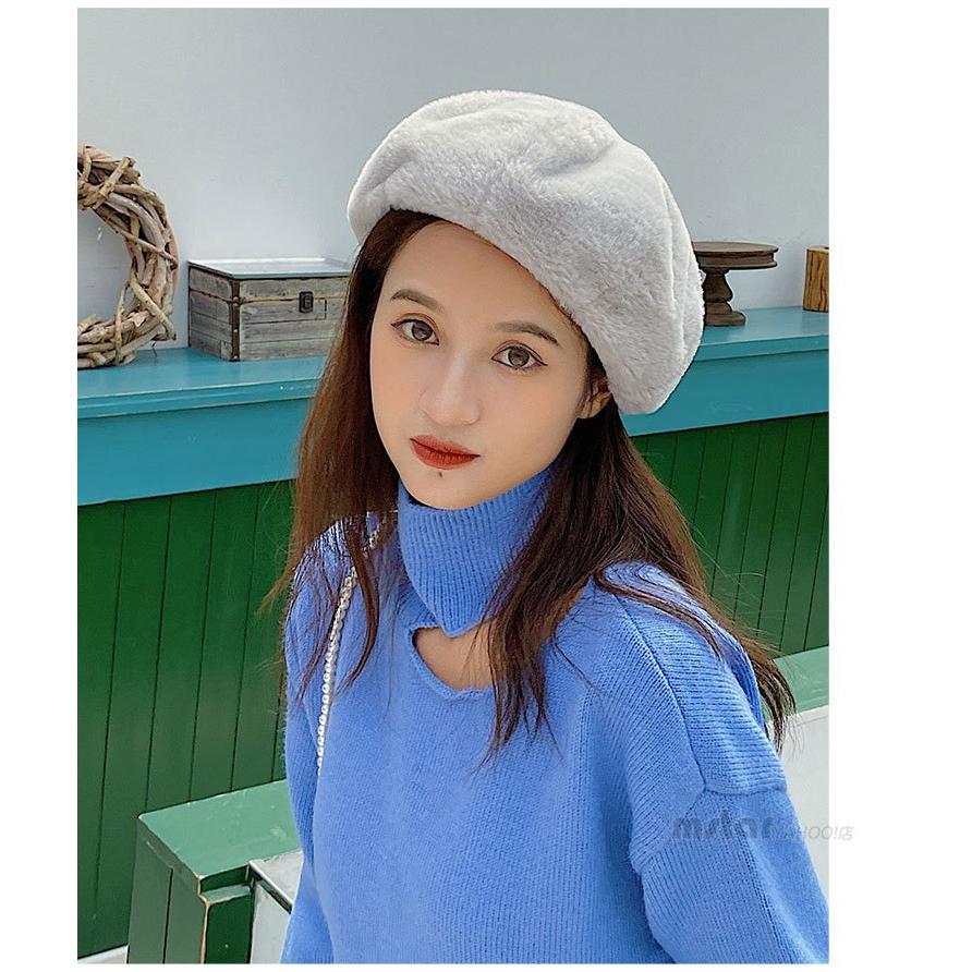 レディースベレー帽冬物秋冬ベーレ帽子暖無地きれいめフェルトカラフル |  | 18