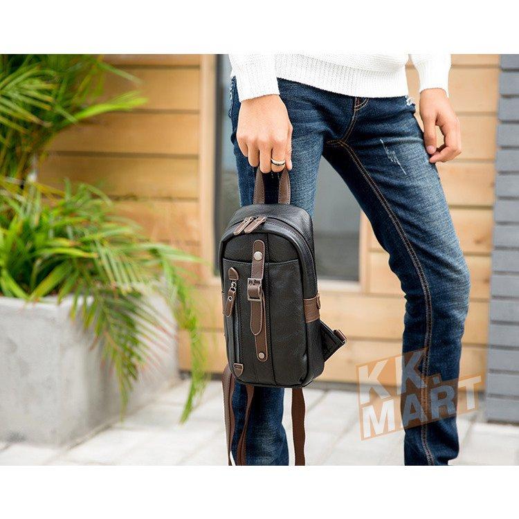 メンズボディバッグ2waypu革斜め掛け縦型自転車ショルダーバッグレザー鞄カジュアルワンショルダー |  | 04