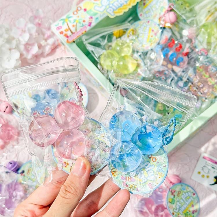 6個セット キーホルダー スクイーズ ストレス解消グッズ ぷにぷに