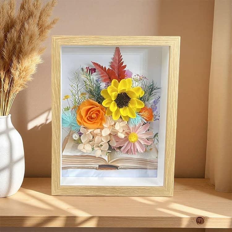 プリザーブドフラワー バラ 花束 蝶々 フレームフラワー フラワー