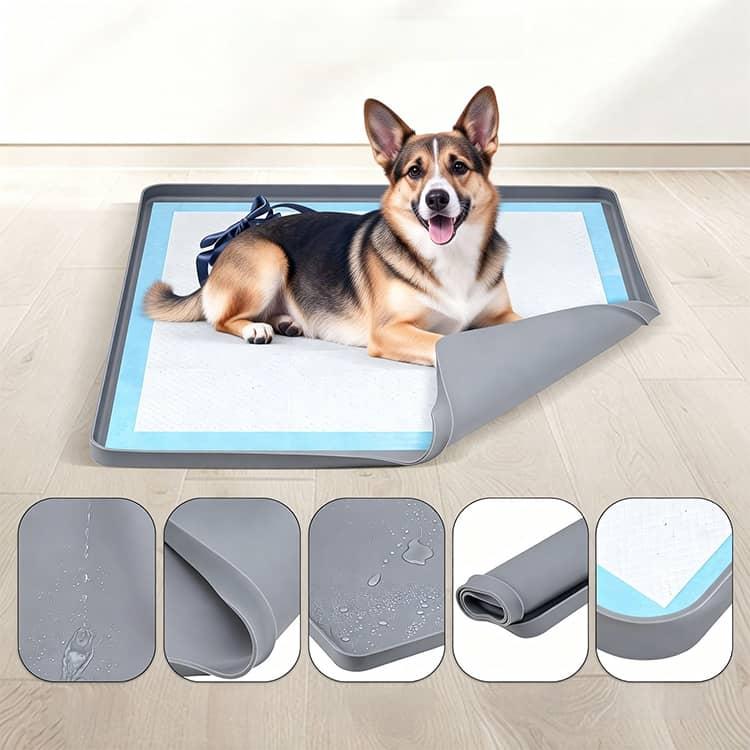 60*50cm 犬 トイレトレー シリコン トイレマット ワイドサイズ 洗える