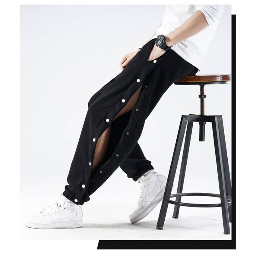 バスケットボールパンツ キッズ ジュニア ジャージパンツ 裾ボタン 裏