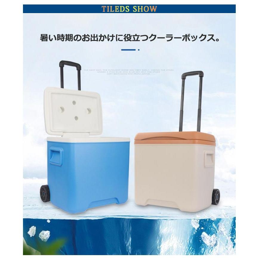 クーラーボックス 大型 キャスター付き コンパクト 30L ハンドル付き 保冷 クーラーバッグ クーラーバスケット 保冷バッグ 大容量 便利 クーラーの画像