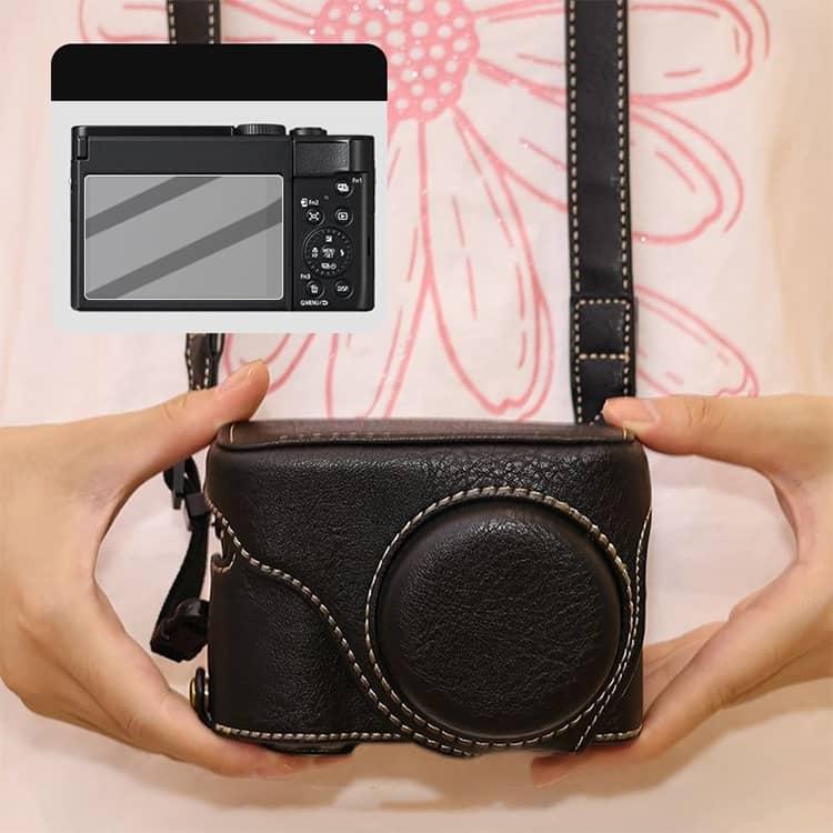 【デジカメ】LUMIX 4K カメラケース 保護フィルム付き LUMIX DC-TZ99 ケース フィルム付き ZS99 カメラケース Panasonic PU
