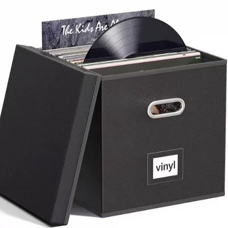 レコードケース 収納ボックス 70枚収納 蓋付き 折りたたみ 12インチ