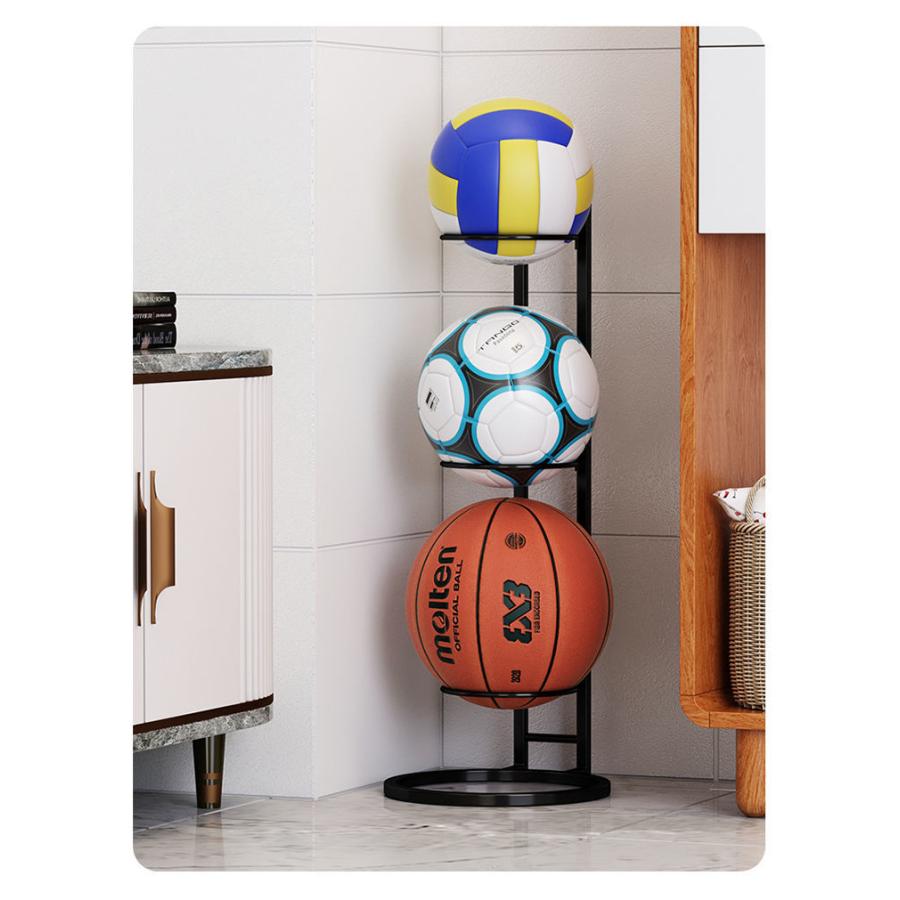ボールスタンド ボール収納 ボールラック ボール置き 玄関 室内 玄関 スタンド 幼稚園 3段式 ボール置台 組み立て簡単｜gem-7｜10