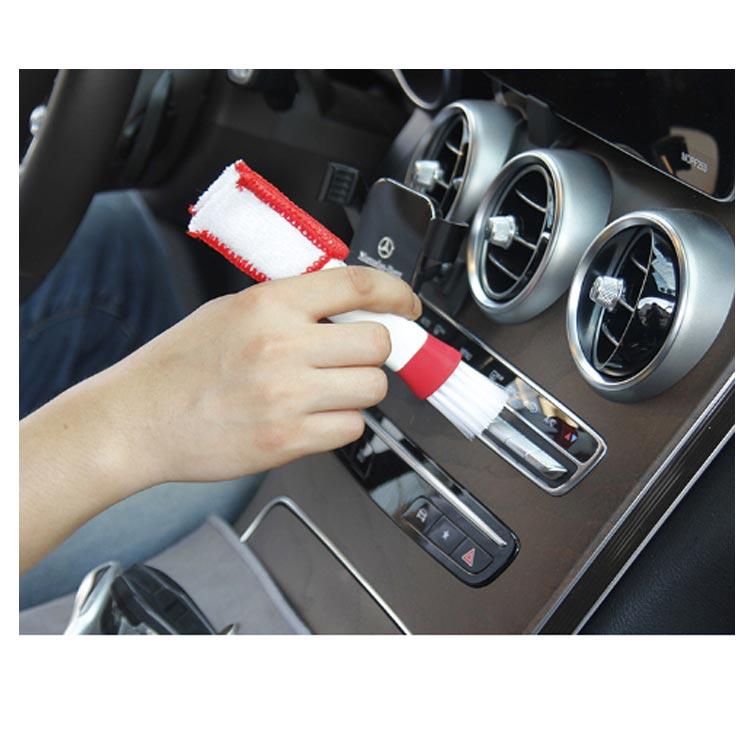 送料無料 車内クリーニング すきまブラシ エアコン掃除 2way 多用途 隙間 ブラシ マイクロファイバー モップ 両端ブラシ キーボードブラシ シャ |  | 11