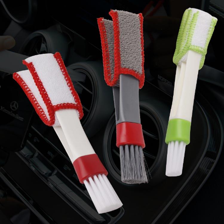 送料無料 車内クリーニング すきまブラシ エアコン掃除 2way 多用途 隙間 ブラシ マイクロファイバー モップ 両端ブラシ キーボードブラシ シャ |  | 01