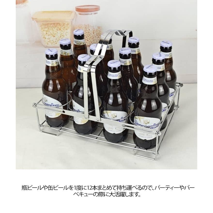 送料無料 ビールキャリー 12本用 折りたたみ式 ボトルキャリアー