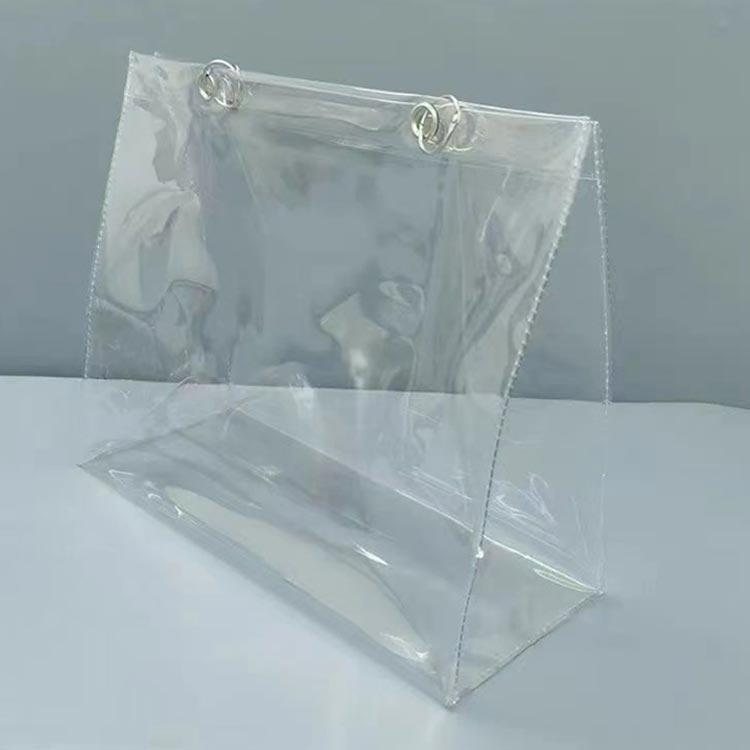 2枚セット クリアバッグ ビニールバッグ 透明バッグ トート