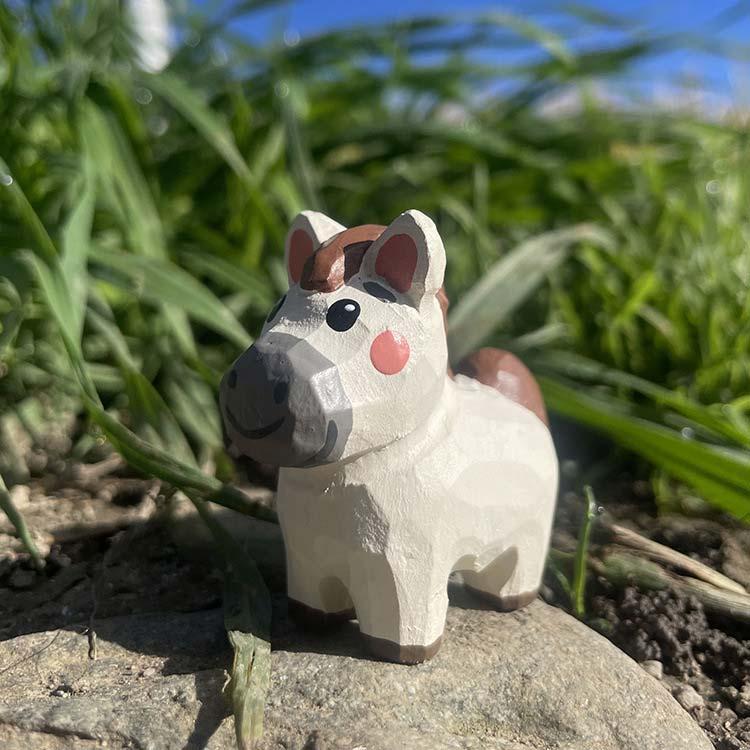 木製 馬 干支飾り 置物 ミニチュア 午年 2026 丙午年 うま ウマ 手作り