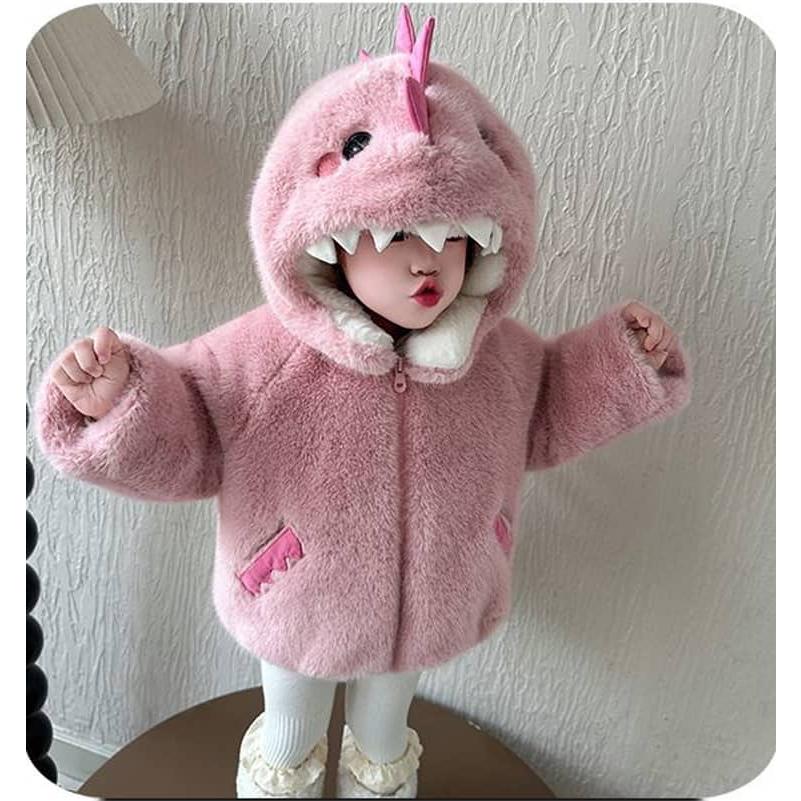 子供服 恐竜 着ぐるみ ふわふわ ファージャケット ボアコート パーカー 