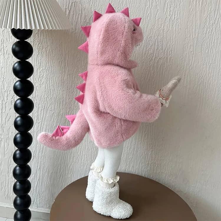 レディース レディース アウター コート イエロー ボア 恐竜 怪獣 裏 