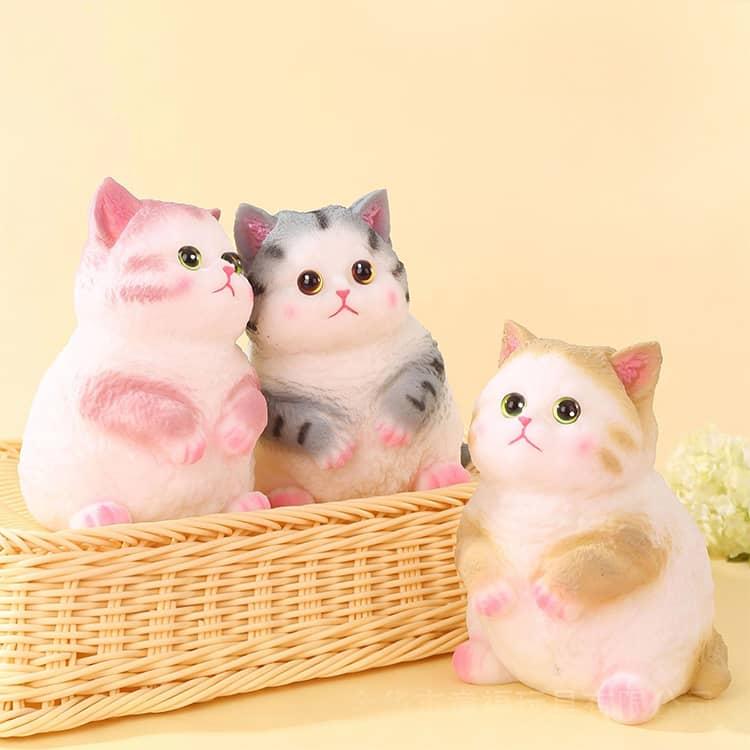 猫 スクイーズ 16cm ジャンボ にゃんこ ぷにぷに もちもち 柔らかい 低