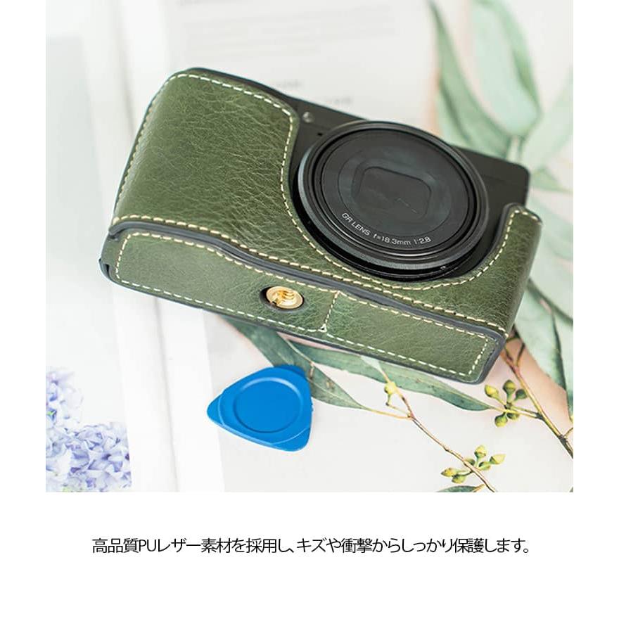 【ワンオーナー】RICOH GR DIGITAL II 本体＋純正レザーケース リコー Ricoh GR GRII III IIIx ケース カメラケース PUレザー 本革風