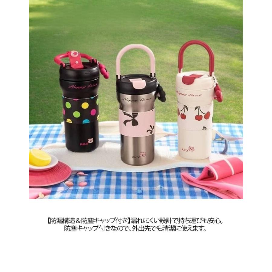 水筒 ストロータンブラー ハンドル付き 720ml 魔法瓶 セラミック
