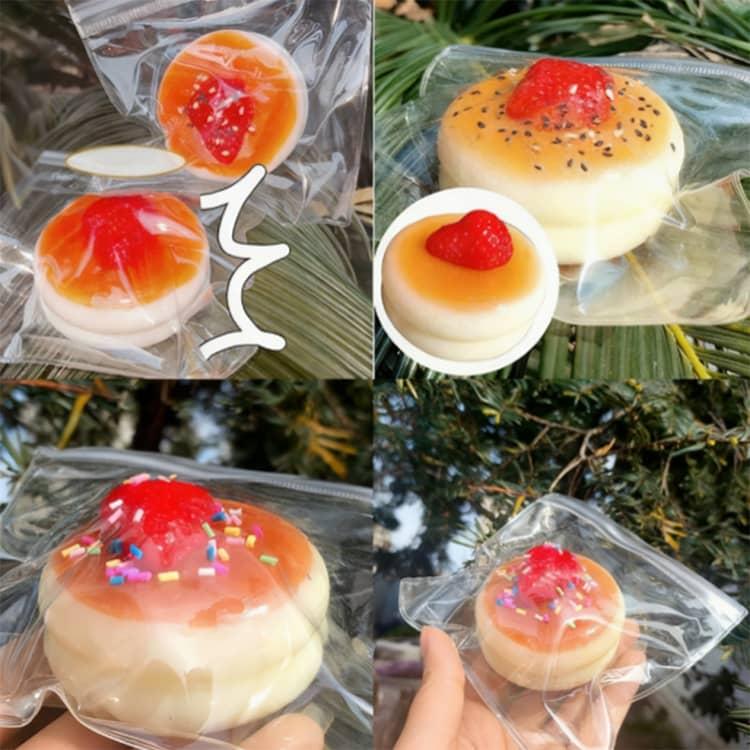 3個セット スクイーズ 大福 ぷにぷに 肉球 ネコ パン スイーツ