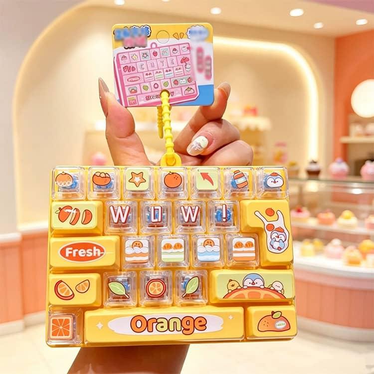 キーボード キーホルダー フィジェット 26キー カチカチ音 ミニ