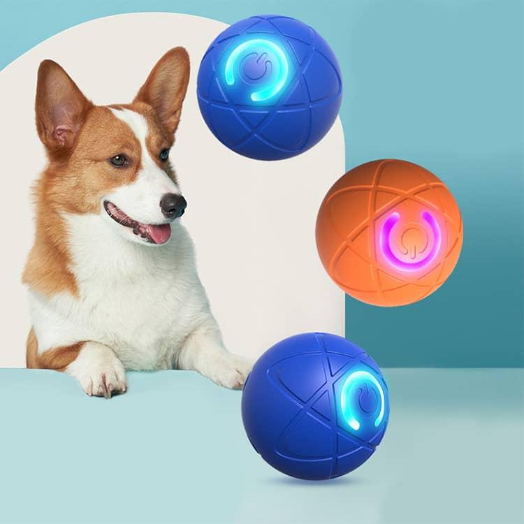 犬 電動おもちゃ ボール 自動回転 光る 動くボール ペット用 Type-C