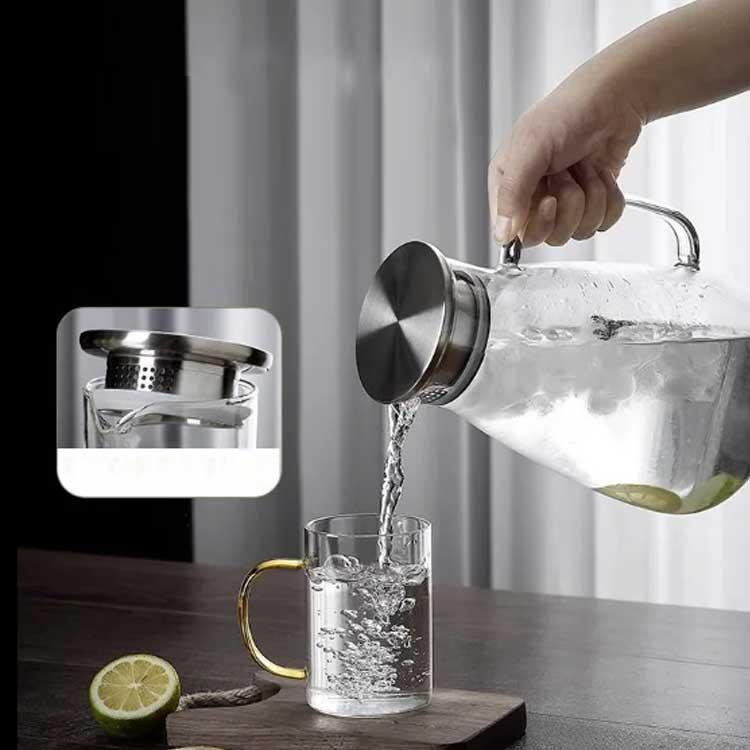 耐熱ガラス ピッチャー 直火対応 大容量 2L 2.6L フレーバーウォーター