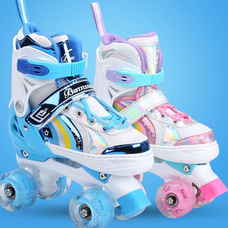 ローラースケート 子供用 シューズ フィットネス靴 PU クワッド