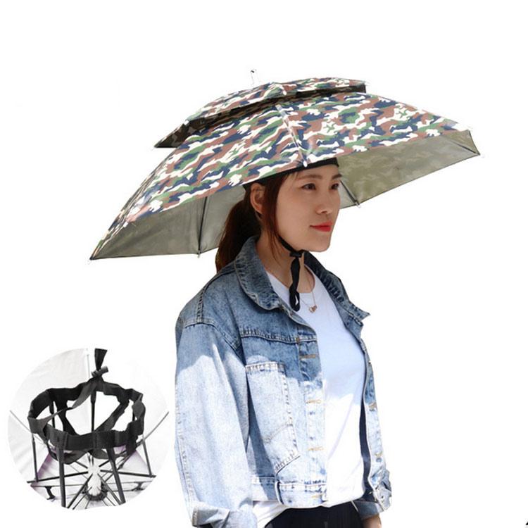 まとめ売り ラムダ 折りたたみ傘・Whole Earth 帽子 折りたたみ 晴雨兼用 手ぶら傘 かぶる傘 被る日傘 農作業 帽子 釣り傘