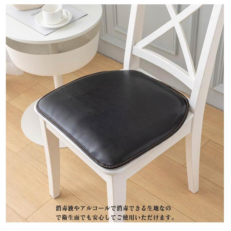 座布団 シートクッション レザー調 40×40cm 1枚単品 ブラック ブラウン