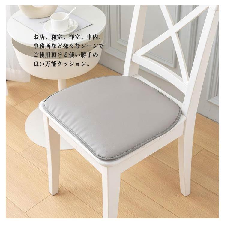 座布団 シートクッション レザー調 40×40cm 1枚単品 ブラック ブラウン