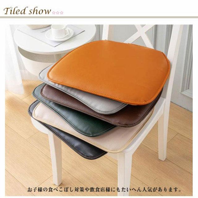 座布団 シートクッション レザー調 40×40cm 1枚単品 ブラック ブラウン