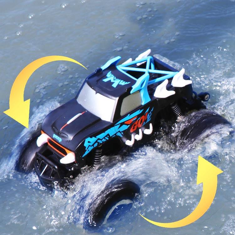 ラジコンカー 水陸両用 RCカー リモコンカー 子供 オフロードカー USB