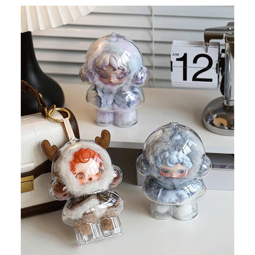 2個セット SKULLPANDA 専用 収納ケース 高透明 クリアケース 立ち姿
