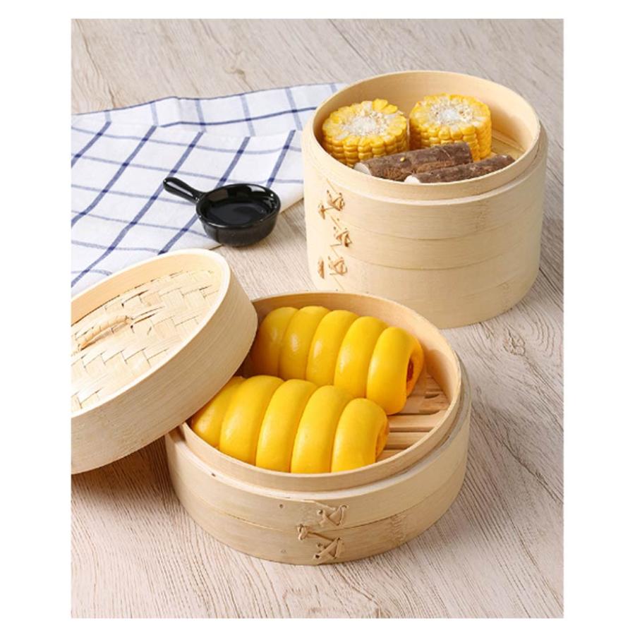 せいろ 竹せいろ 二段 蓋つき 蒸し器 中華せいろ 直径8〜20cm せいろ