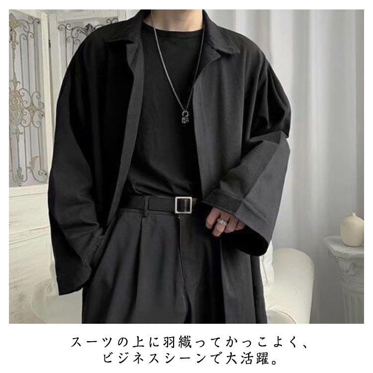 トレンチコート メンズ ロング チェスターコート 長袖 スプリング