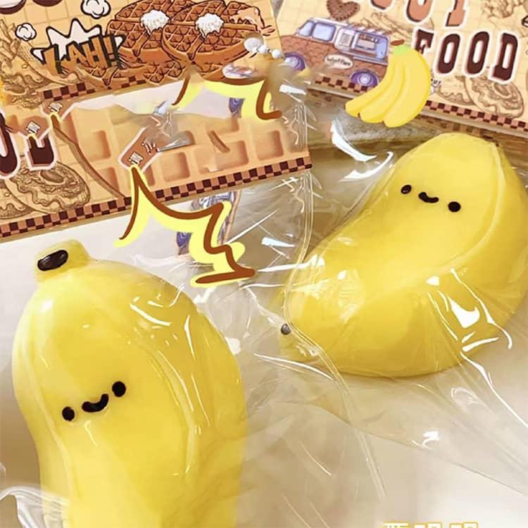 3個セット スクイーズ玩具 バナナ スクイーズ おもちゃ 握る玩具