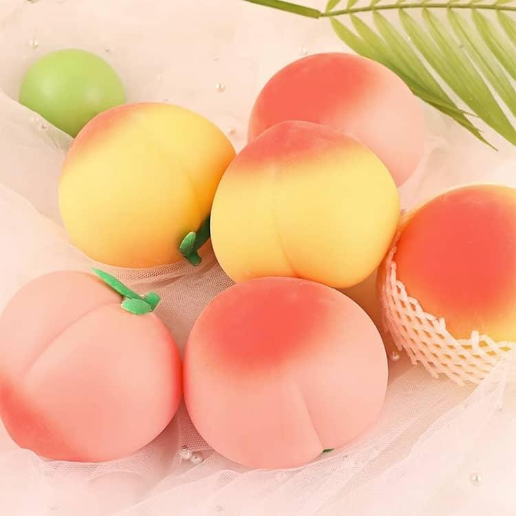 2個セット もちもち スクイーズ 桃 ビッグサイズ 7cm もも ピーチ 低