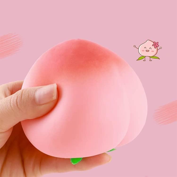 2個セット もちもち スクイーズ 桃 ビッグサイズ 7cm もも ピーチ 低
