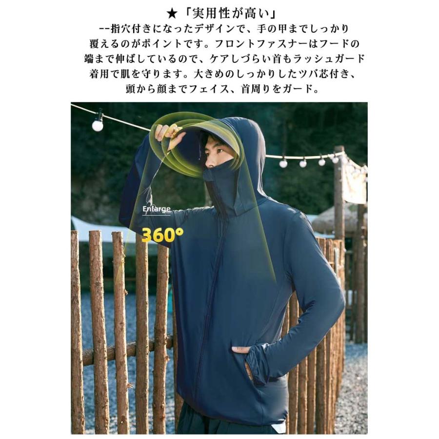 uvカット パーカー メンズ ワークマン ラッシュガード 涼しい 日焼け