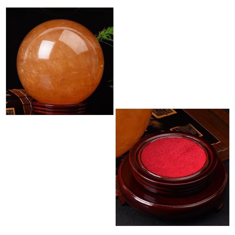 水晶玉 黄水晶 天然 シトリン 丸玉 縁起物 風水グッズ 水晶球 天然水晶