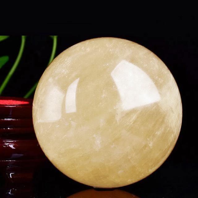 水晶玉 黄水晶 天然 シトリン 丸玉 縁起物 風水グッズ 水晶球 天然水晶