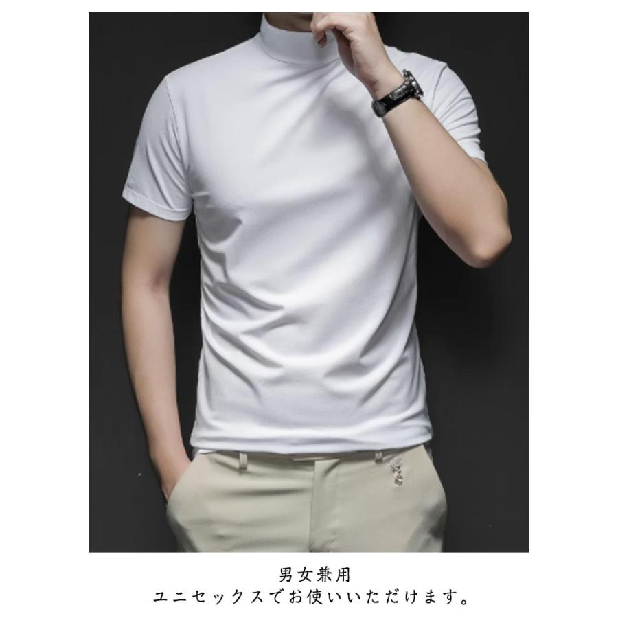 2枚セット】 ハイネック 半袖 メンズ tシャツ ゴルフウェア モック